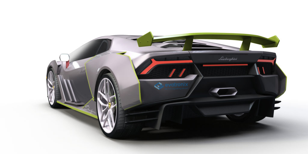 Backside of a Lamborghini