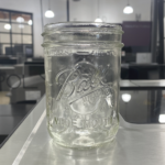clear mason jar
